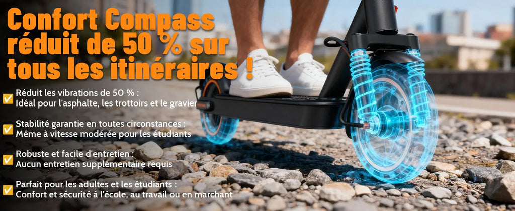 Monopattino elettrico per adulti TODIMART T6, ideale per il campeggio, antifurto, ultraleggero, autonomia di 30 km, monopattino elettrico Folk, batteria da 36 V 7.8Ah