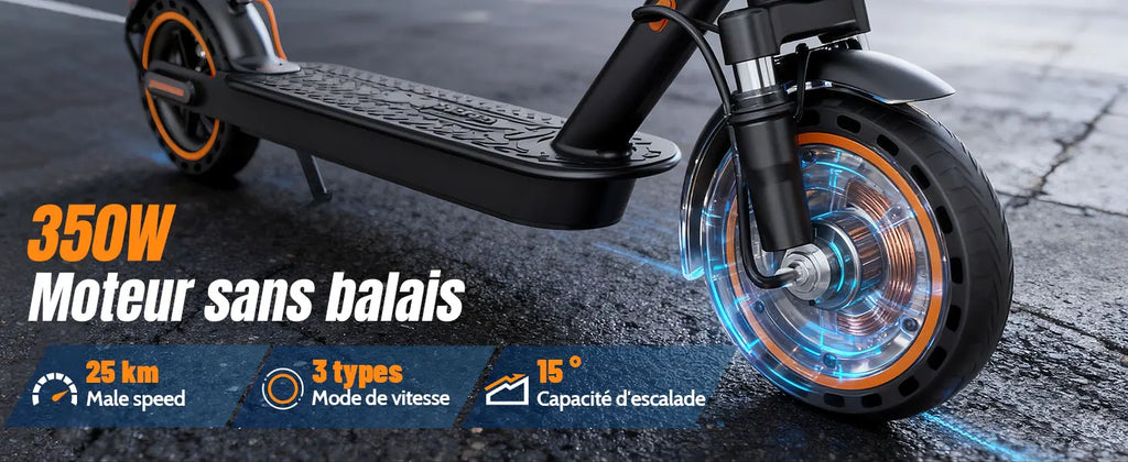 Monopattino elettrico per adulti TODIMART T6, ideale per il campeggio, antifurto, ultraleggero, autonomia di 30 km, monopattino elettrico Folk, batteria da 36 V 7.8Ah