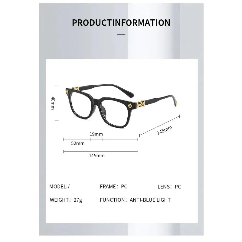 Occhiali Classici Quadrati Anti Luce Blu per Lettura, Occhiali Vintage da Vista per Uomo e Donna, Occhiali da Computer 2 Pezzi