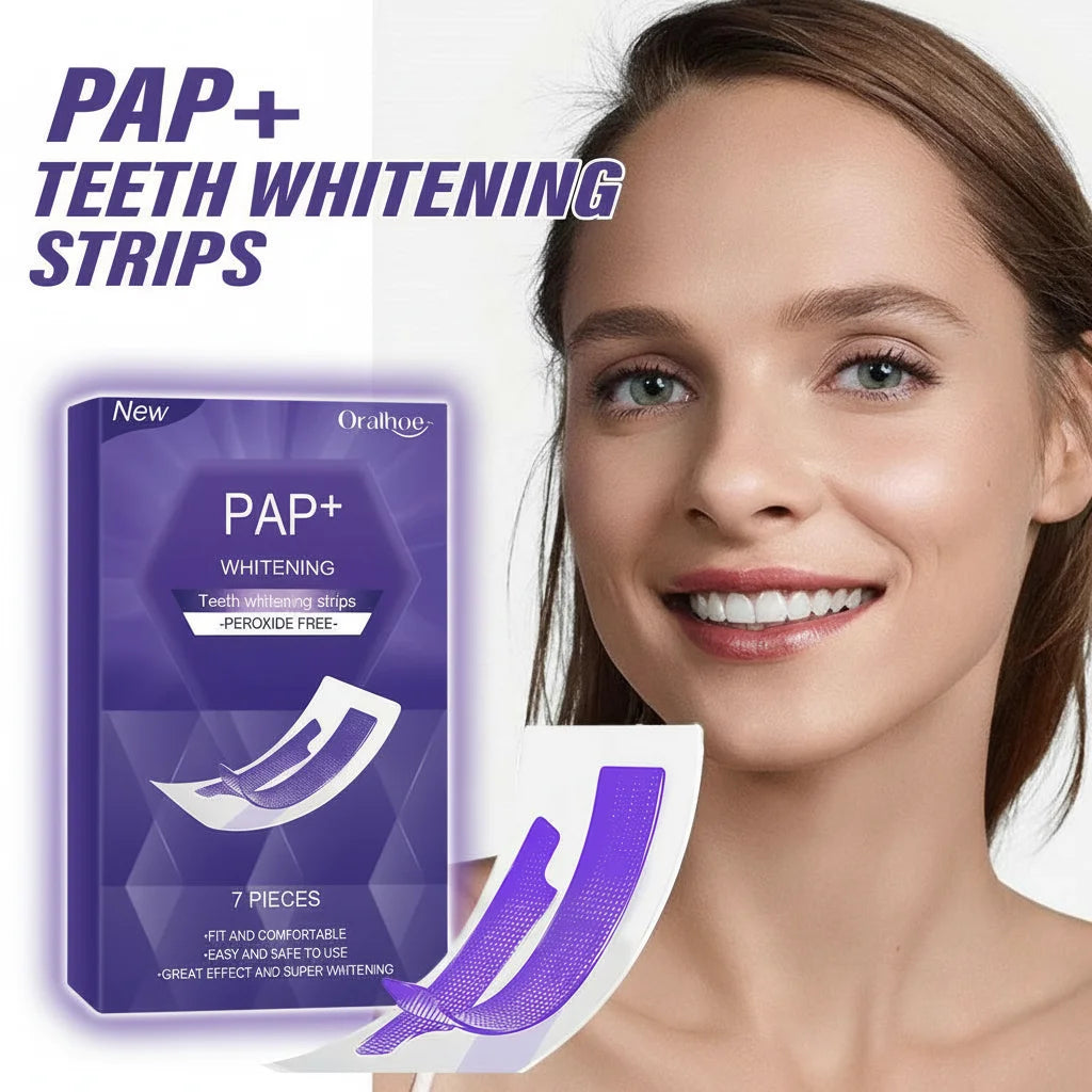 Strisce Sbiancanti per Denti Viola, Rimozione Macchie, Prodotti per Sbiancamento Orale, Adesivi per Denti, Cura Dentale