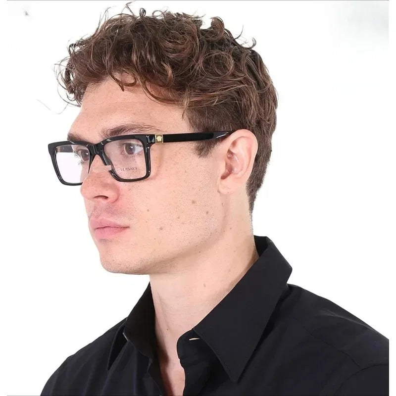 Occhiali Classici Quadrati Anti Luce Blu per Lettura, Occhiali Vintage da Vista per Uomo e Donna, Occhiali da Computer 2 Pezzi