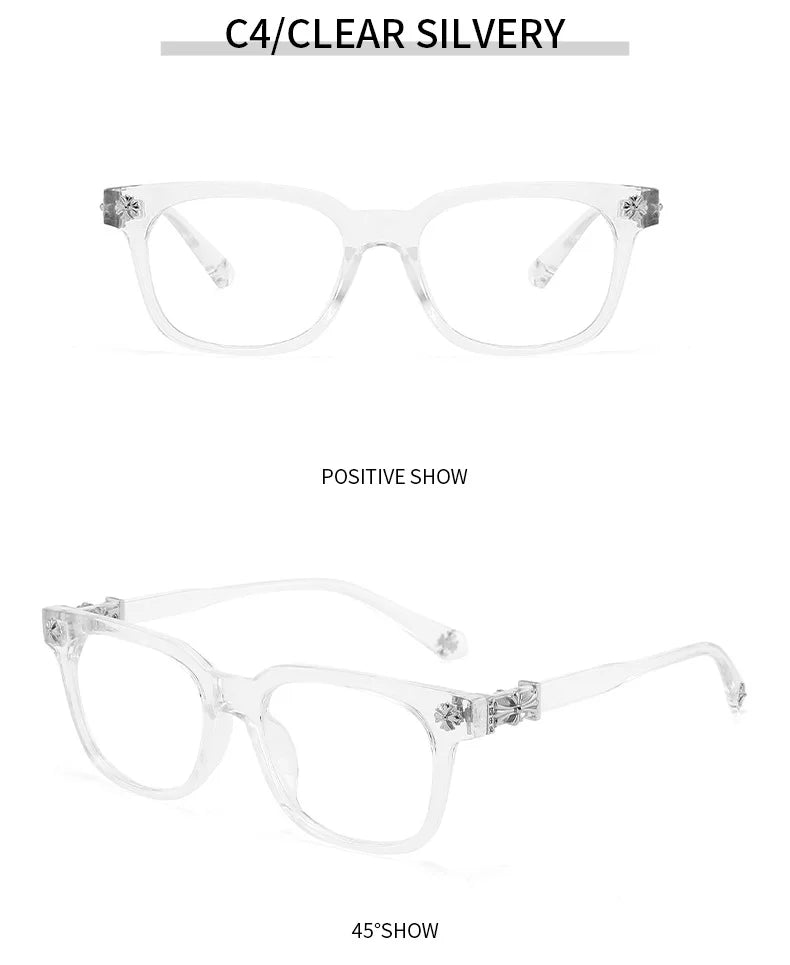 Occhiali Classici Quadrati Anti Luce Blu per Lettura, Occhiali Vintage da Vista per Uomo e Donna, Occhiali da Computer 2 Pezzi