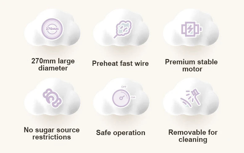 Macchina per Zucchero Filato Elettrica 110v/220v, Completamente Automatica, per Uso Domestico, Macchina per Marshmallow