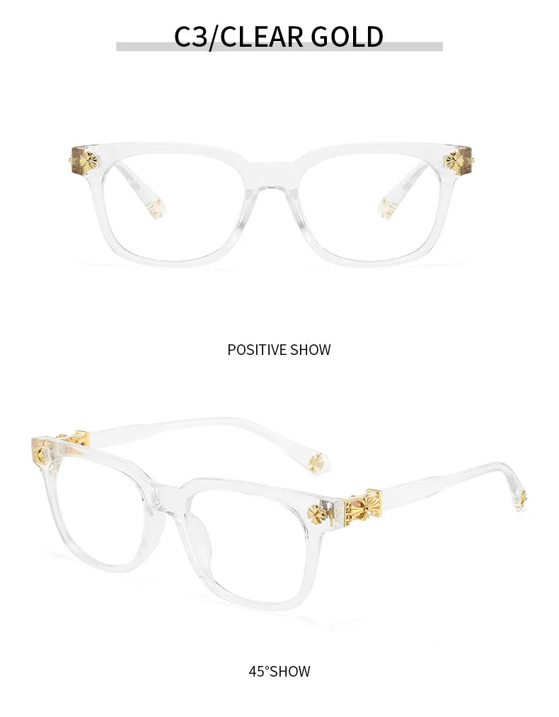 Occhiali Classici Quadrati Anti Luce Blu per Lettura, Occhiali Vintage da Vista per Uomo e Donna, Occhiali da Computer 2 Pezzi