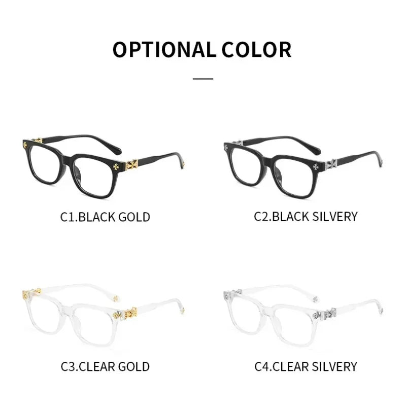 Occhiali Classici Quadrati Anti Luce Blu per Lettura, Occhiali Vintage da Vista per Uomo e Donna, Occhiali da Computer 2 Pezzi