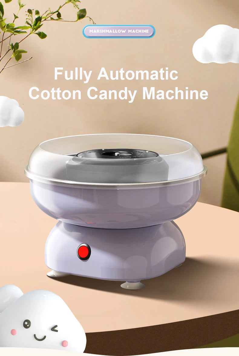 Macchina per Zucchero Filato Elettrica 110v/220v, Completamente Automatica, per Uso Domestico, Macchina per Marshmallow